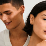 BETWEEN moon earrings gold-plated