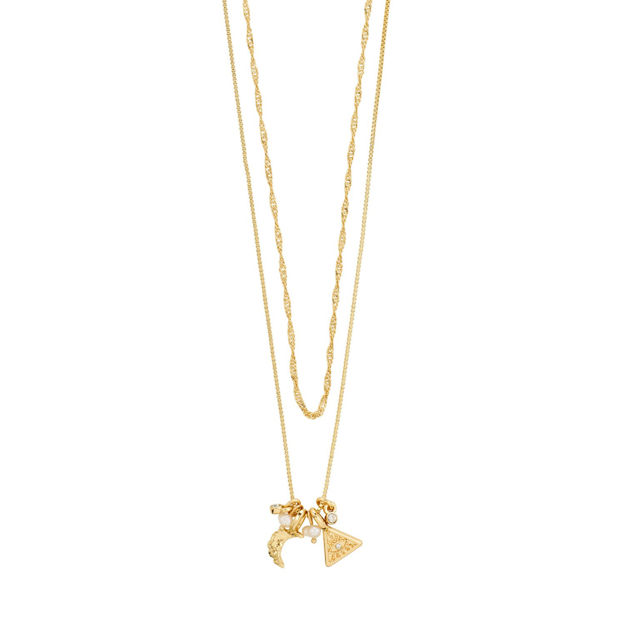 BETWEEN necklace 2-in-1 gold-plated