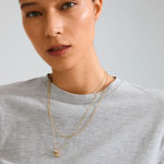 BETWEEN necklace 2-in-1 gold-plated