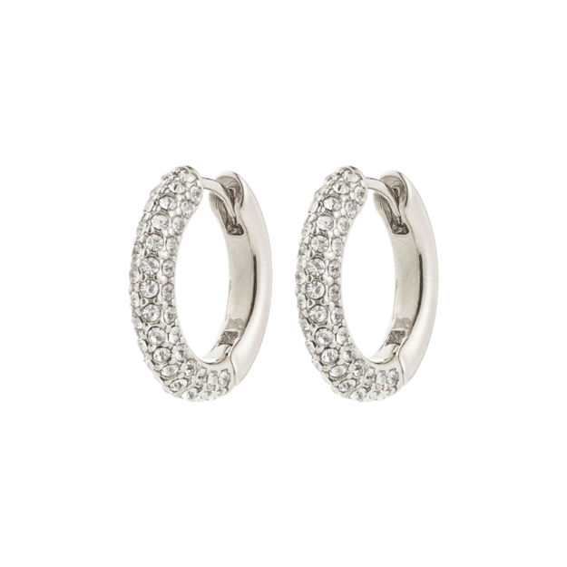 TATUM medium hoops silver-plated