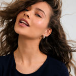TATUM medium hoops silver-plated