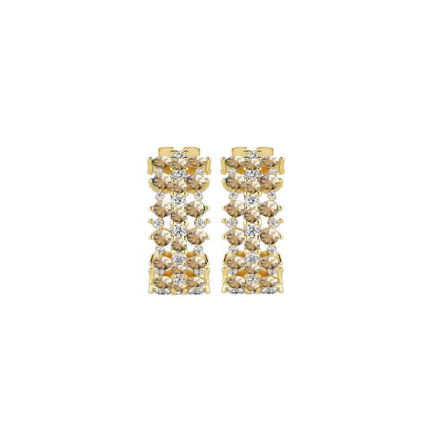 Sprinkles small tripple crystal ring ear g/champagne