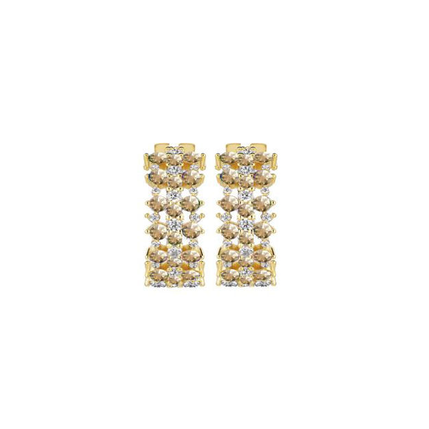 Sprinkles small tripple crystal ring ear g/champagne