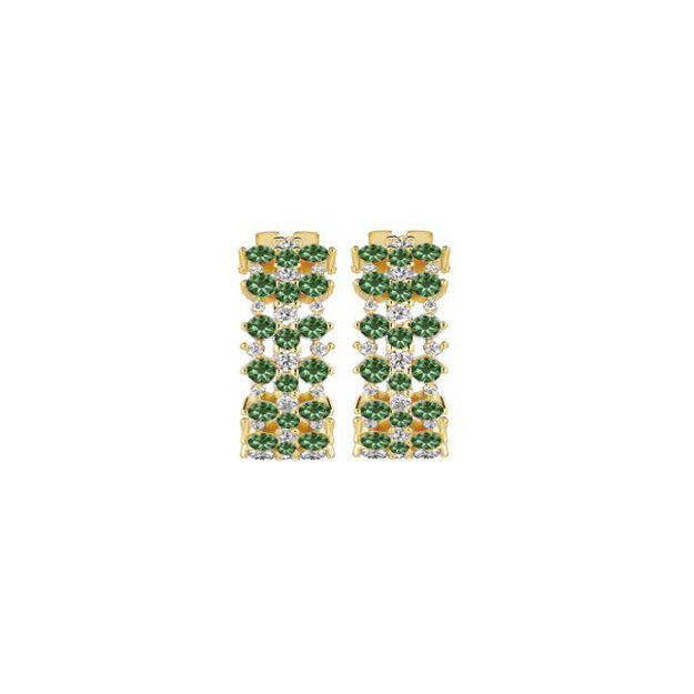 Sprinkles small tripple crystal ring ear g/green