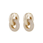 Liz double ring crystal ear g/clear