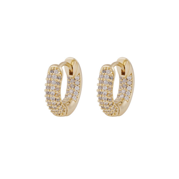 Liz crystal ring ear g/clear