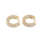 Liz crystal ring ear g/clear