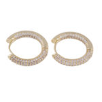 Liz big crystal ring ear g/clear
