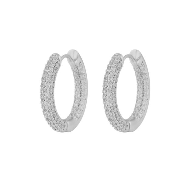 Liz big crystal ring ear s/clear