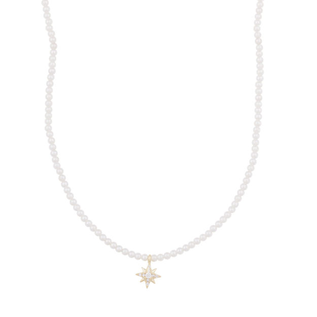Stellaris pendant pearl neck 42 g/white