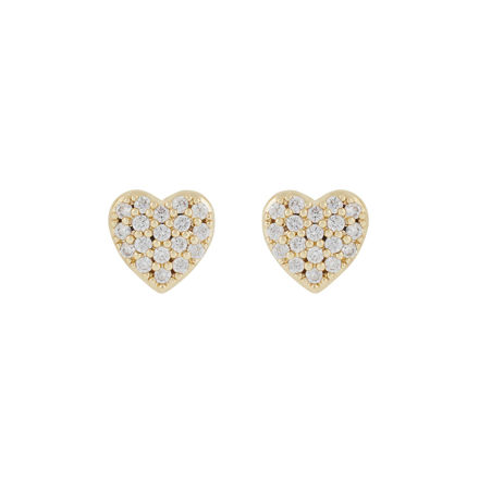 Lovely small crystal ear g/clear