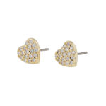 Lovely small crystal ear g/clear