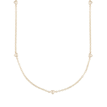 Lovely small hearts chain neck 40 plain g