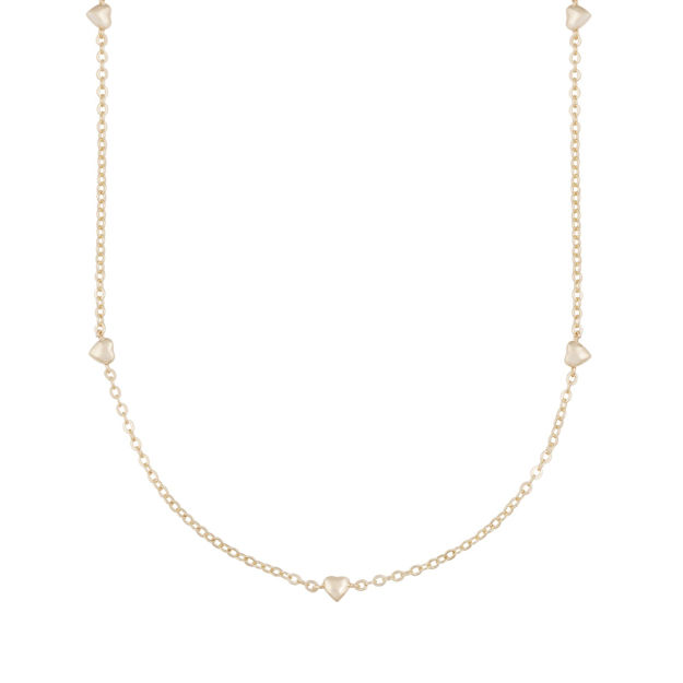 Lovely small hearts chain neck 40 plain g