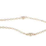Lovely small hearts chain neck 40 plain g