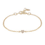 Lovely heart crystal chain brace g/clear - Onesize