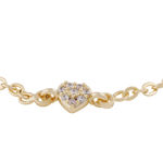 Lovely heart crystal chain brace g/clear - Onesize