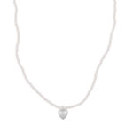 Lovely pendant pearl neck 42 s/white
