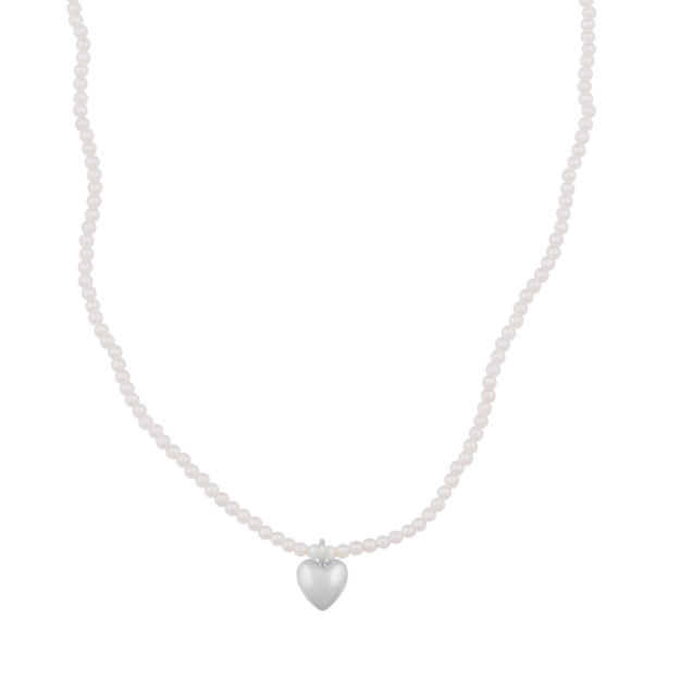 Lovely pendant pearl neck 42 s/white