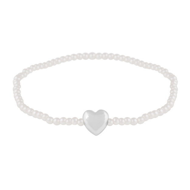 Lovely pendant pearl brace s/white