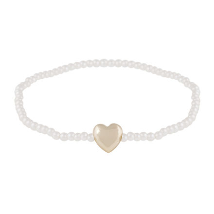 Lovely pendant pearl brace g/white