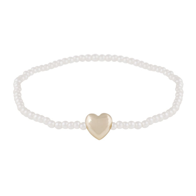 Lovely pendant pearl brace g/white