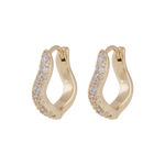 Essential curve crystal ring ear g/clear