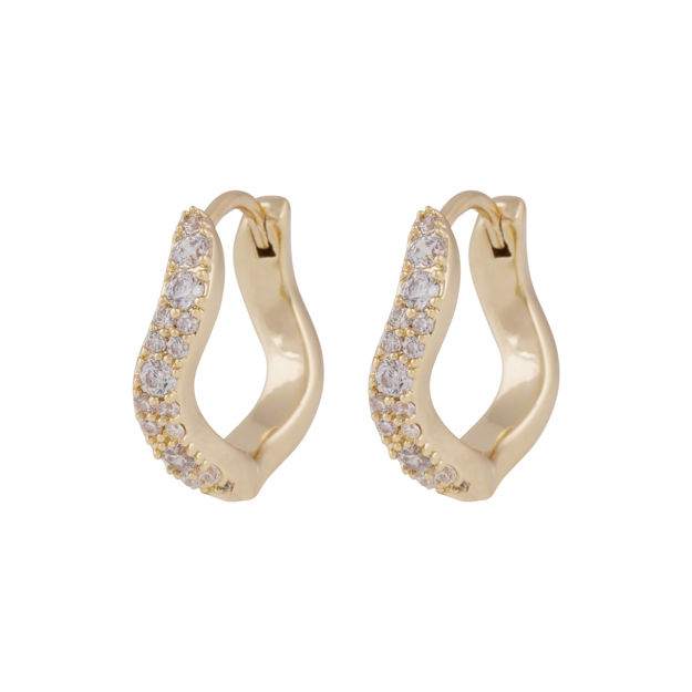 Essential curve crystal ring ear g/clear