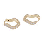 Essential curve crystal ring ear g/clear