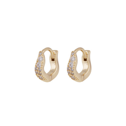 Essential curve crystal petite ring ear g/clear