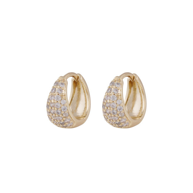 Essential Honey crystal small oval ear g/clear