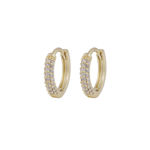 Essential small crystal ring ear g/clear