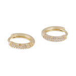 Essential small crystal ring ear g/clear