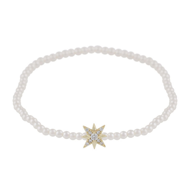 Stellaris pendant pearl brace g/white