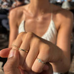 Gull ring med Cubic Zirconia