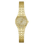 Guess Ladies Bejeweled stål & gull 25mm 30 ATM gullfarget skive