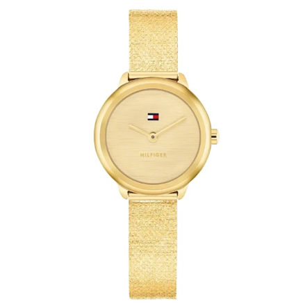 Tommy Hilfiger dameur gullfarget stål 26mm 3 ATM gullfarget skive