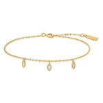 Ania Haie gold sparkling  triple station bracelet 