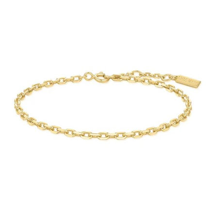 Ania Haie gold paper clip chain bracelet 