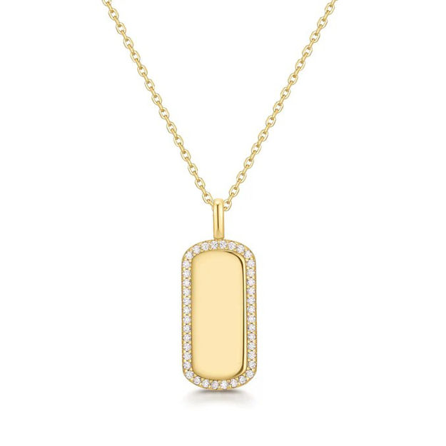 Ania Haie gold sparkling tag necklace 
