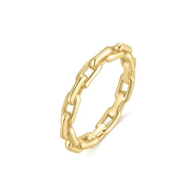 Ania Haie gold paper clip link ring