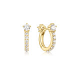 Ania Haie gold sparkling pave hoop earrings 8mm