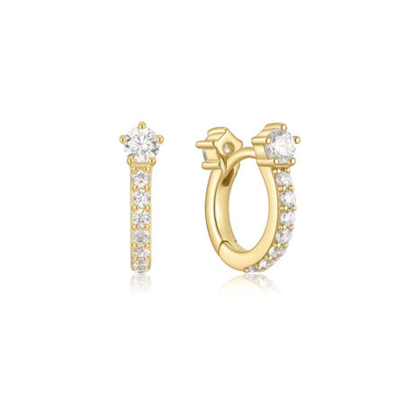 Ania Haie gold sparkling pave hoop earrings 8mm