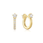 Ania Haie gold sparkling pave hoop earrings 8mm