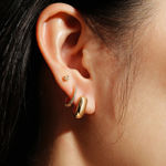 Ania Haie gold mini u-shaped hoop earrings 12mm 