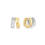 Ania Haie two-tone sparkling duet hoop earrings 8mm