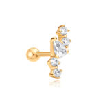 Ania Haie gold constellation barbell single earring 11mm