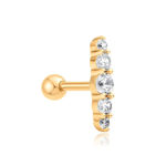 Ania Haie gold bar barbell single earring 11mm