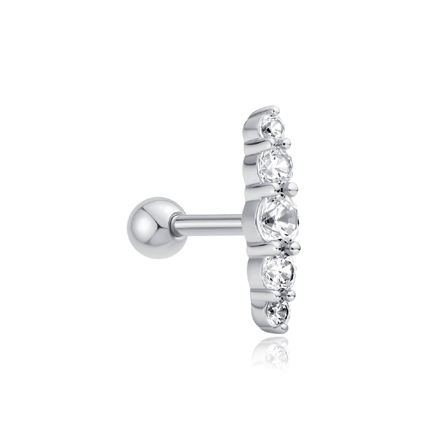Ania Haie silver bar barbell single earring 11mm