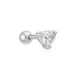 Ania Haie silver heart barbell single earring 4mm